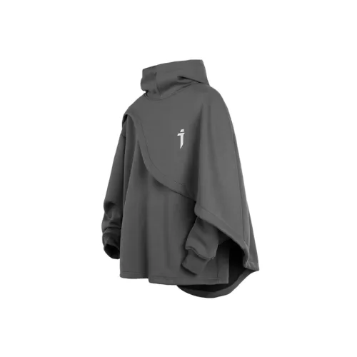 High Collar Cape Sweatshirt Hooded