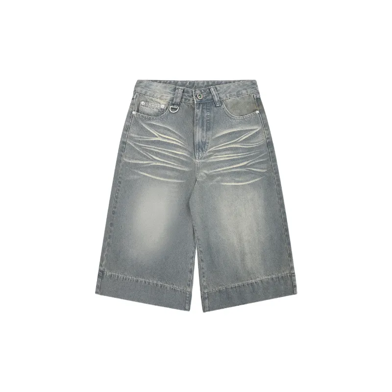 Loose Casual Denim Shorts-0