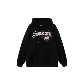 High Street Hiphop Spider Print Hooded Sweater
