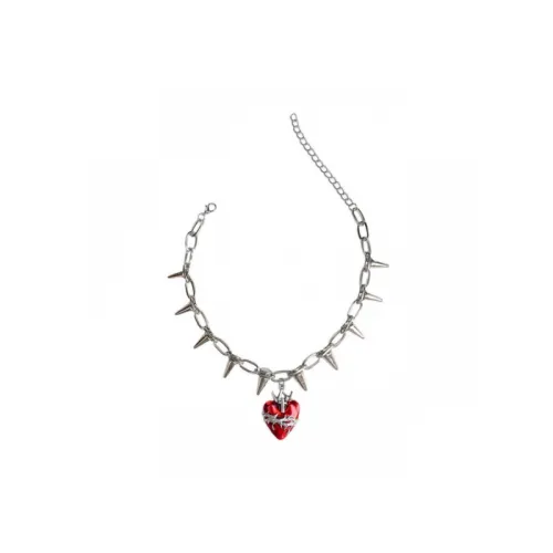 Dark Style Red Heart Necklace