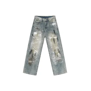 Simple Distress Jeans