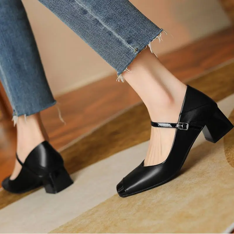 Elegant Contrast Color High Heels-2
