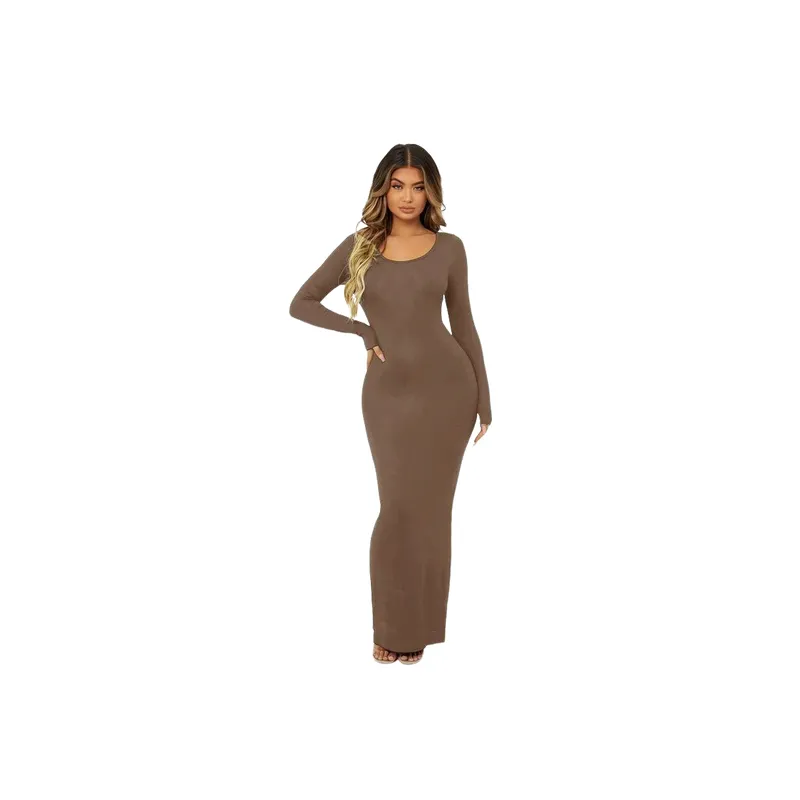 Casual Fashionable Long Sleeved Dress-2