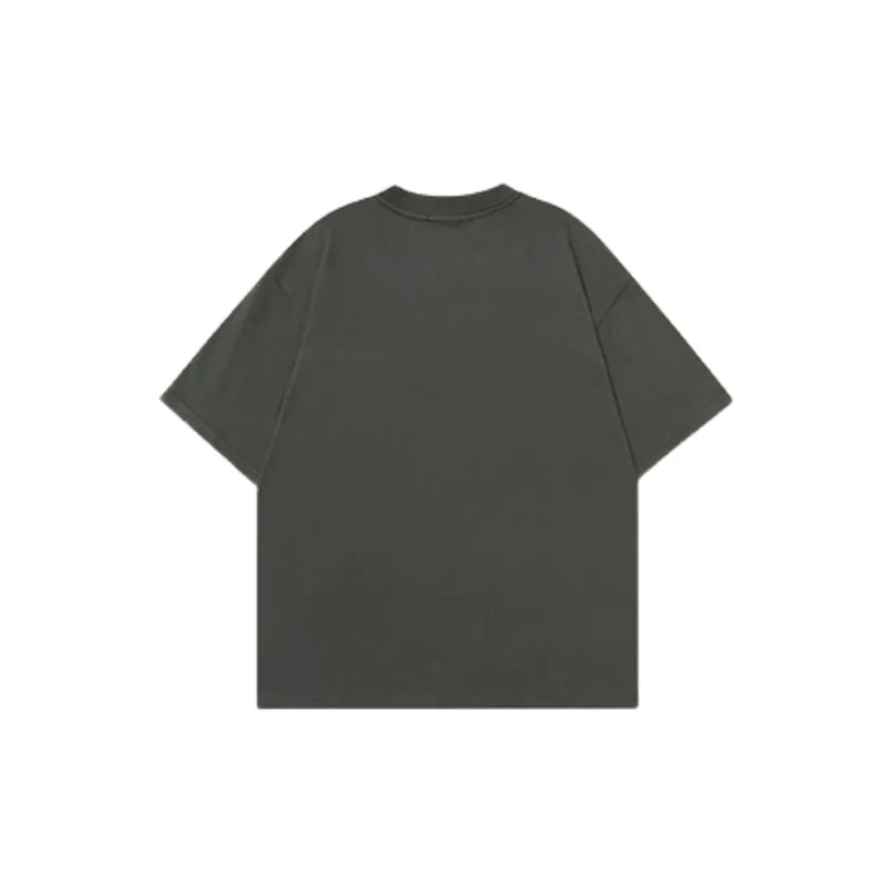 Retro Nostalgic Style Letter Design Loose Short sleeved T shirt-8
