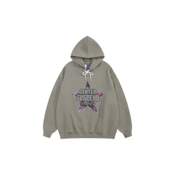 Letter Printing Fleece lined Hoodie
