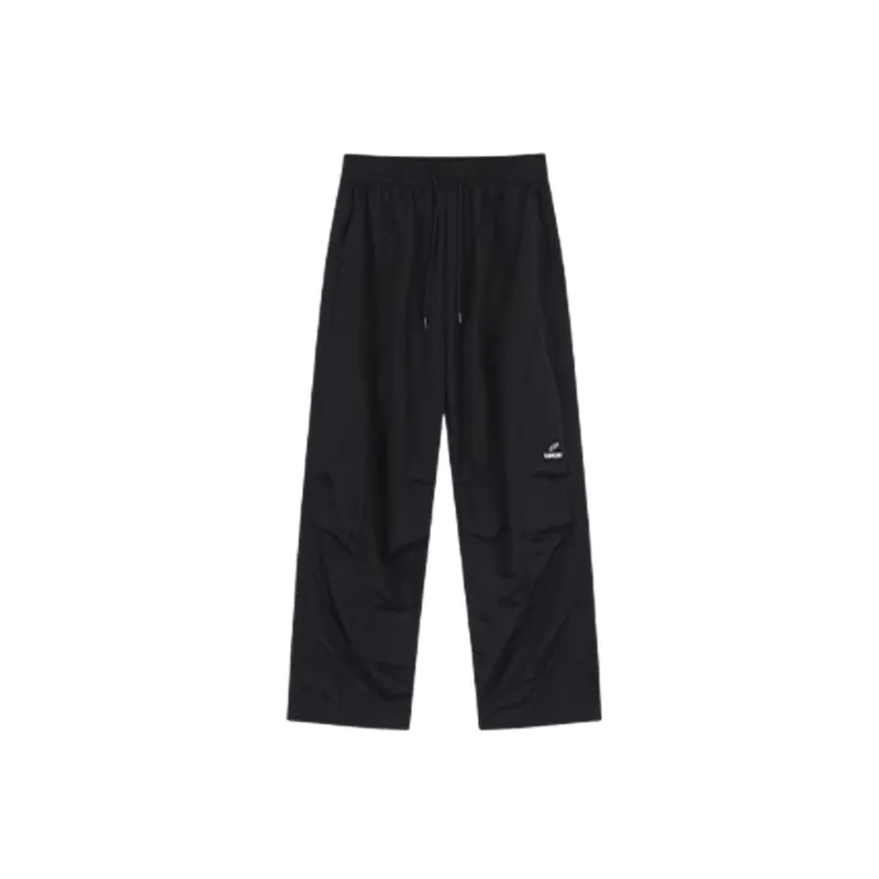 Solid Color Embroidered Alphabet Retro Casual Pants-6