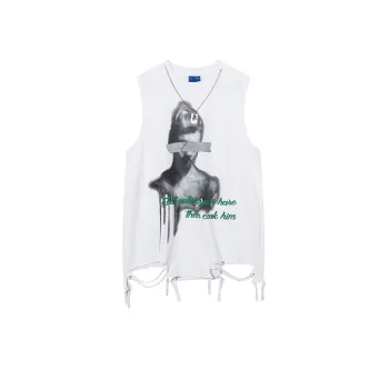 Loose Abstract Printing Vest