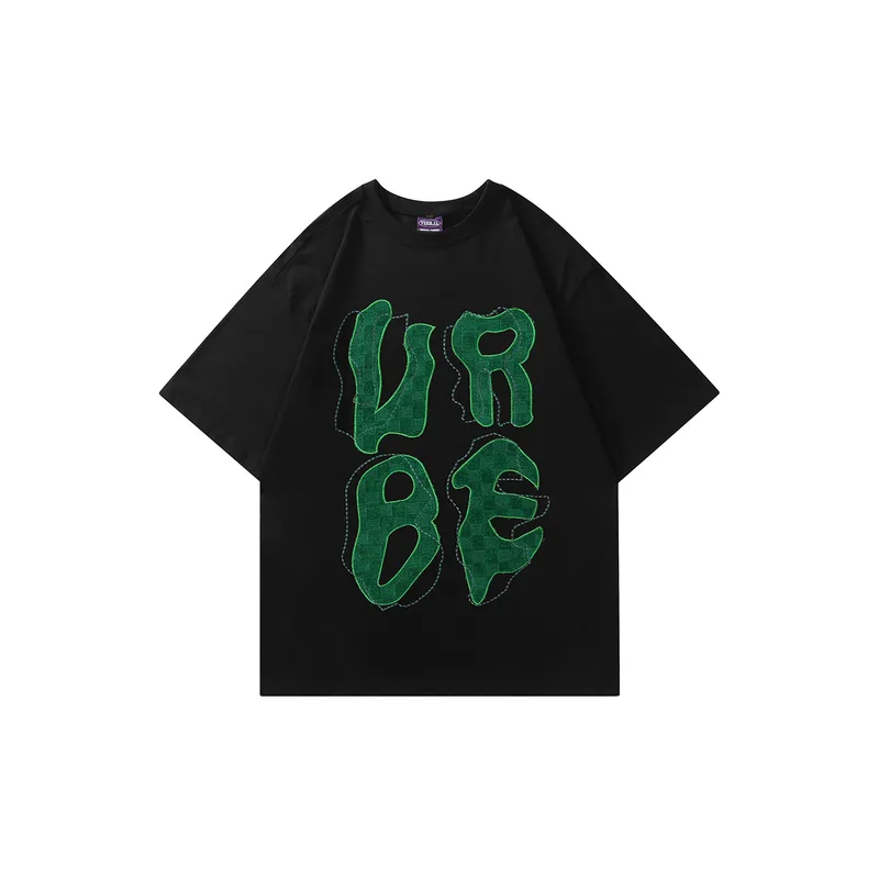 Retro Plush Flocking T Shirt-0