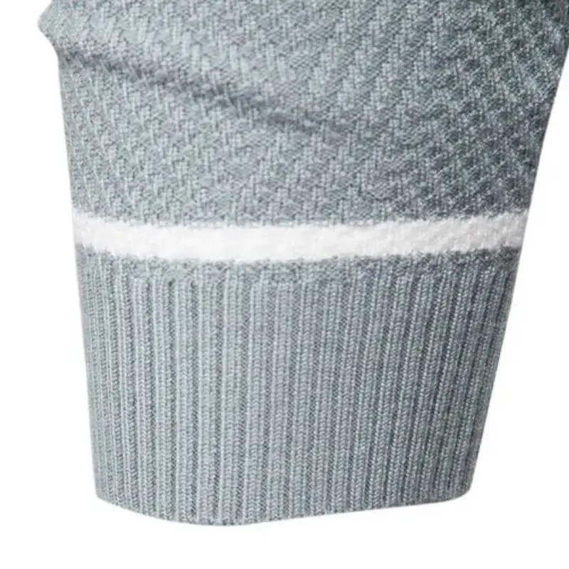 Casual Contrast Color Sweater-7
