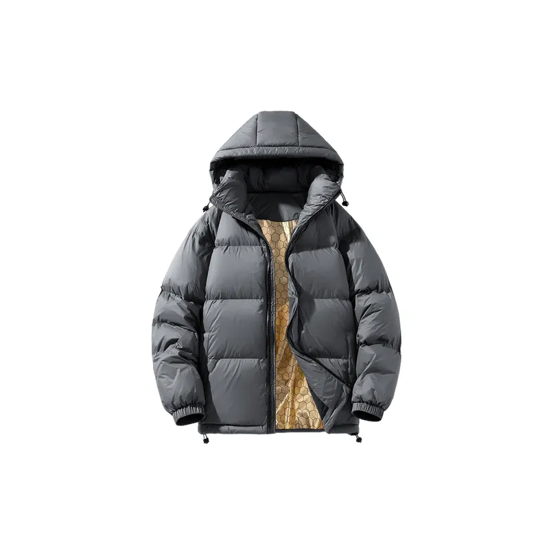Basics Loose White Duck Down Jacket-6