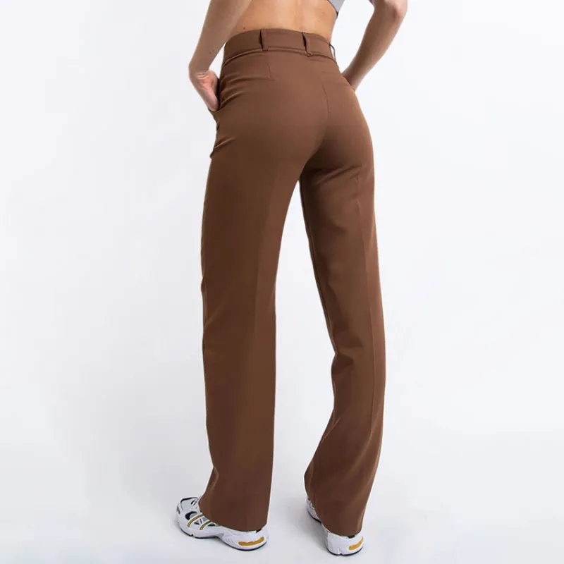 Fashionable Simple Polyester Casual Pants Women-9