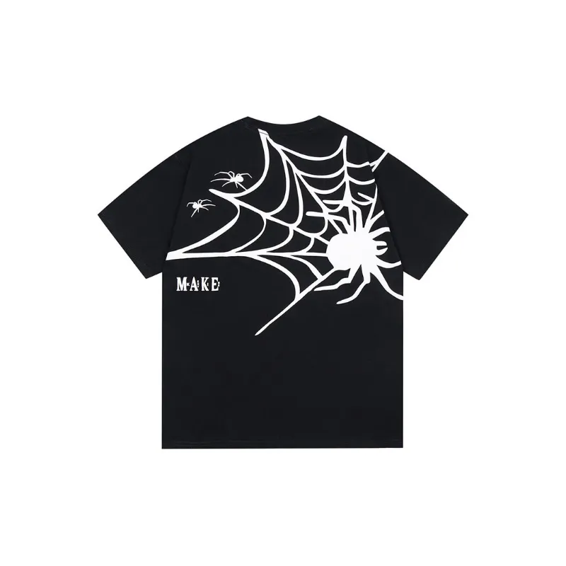 Retro Spider Bubble Print T Shirt-5