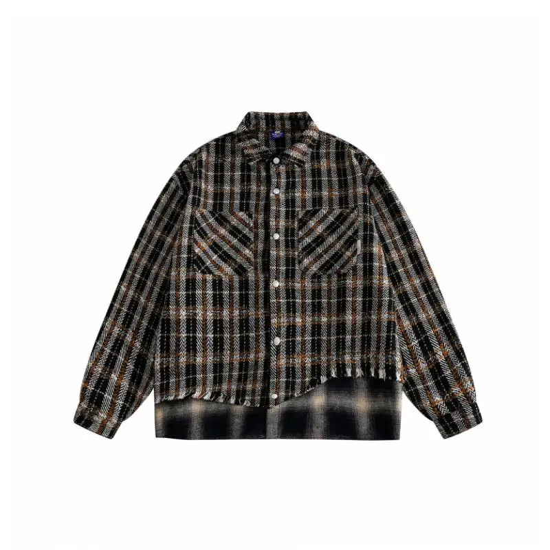 Trendy Retro Plaid Loose Jacket-0
