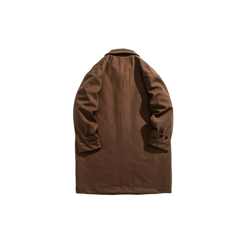 Retro Loose Woolen Fabric Coat-3