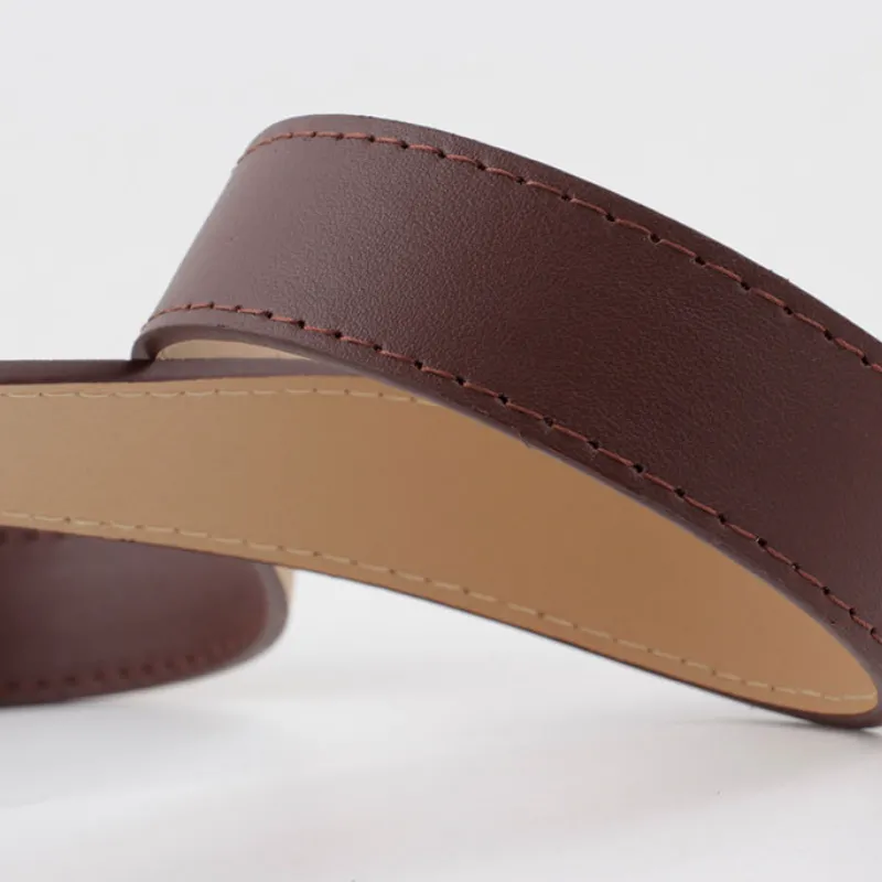 Retro Plain Leather Belt Women-2
