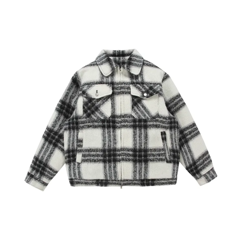 Retro Plaid Quilted Jacket-0