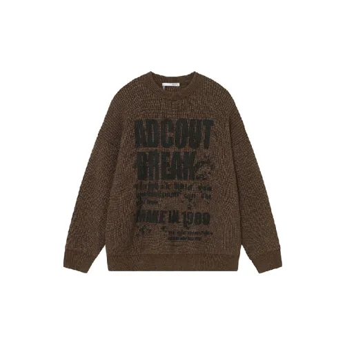 Retro Graphic Cotton Blended Fabric Sweater