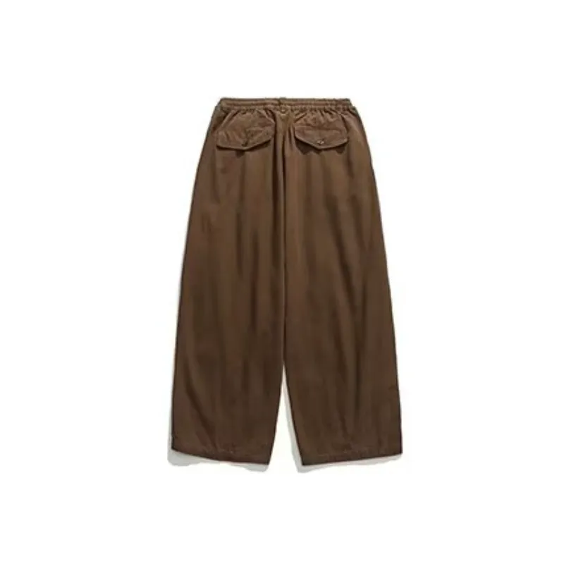 Retro Casual Wide Leg Cargo Pants-5