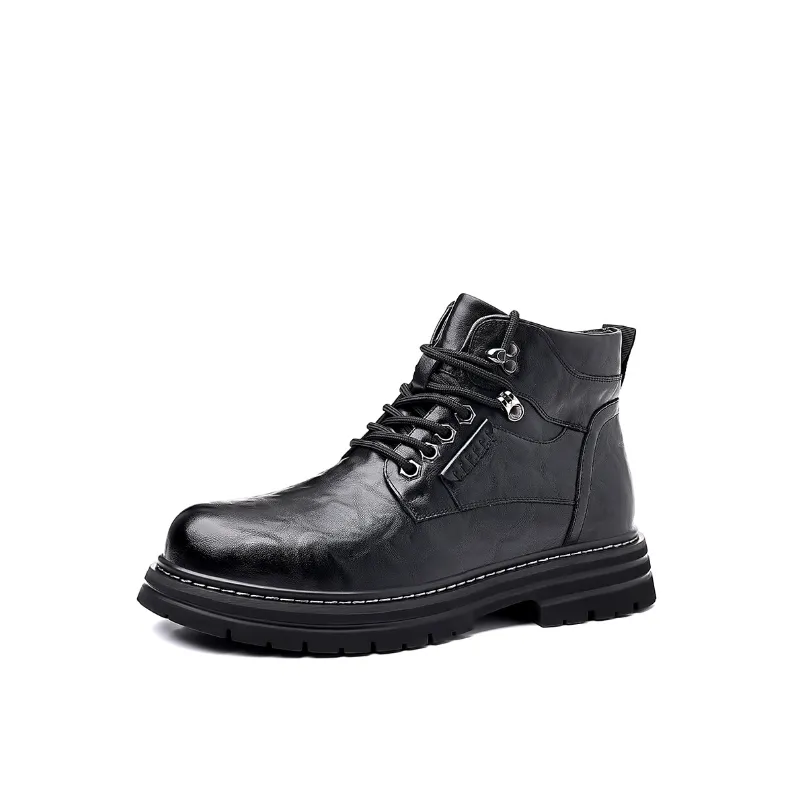 Fashionable Plain Waterproof Martin Boot-0