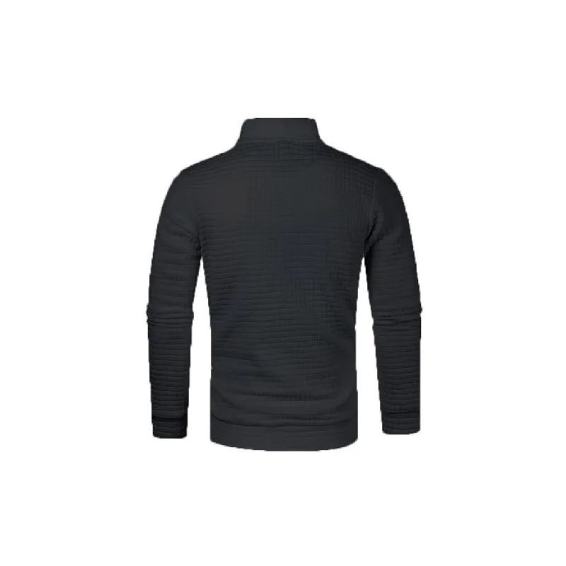 Zipper Casual Blended Synthetic Fabrics Sweatshirt-1