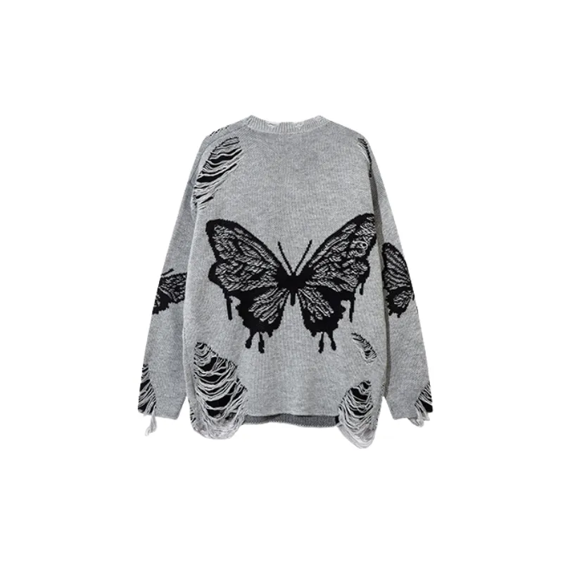 Hollow Out Graffiti Sweater-5