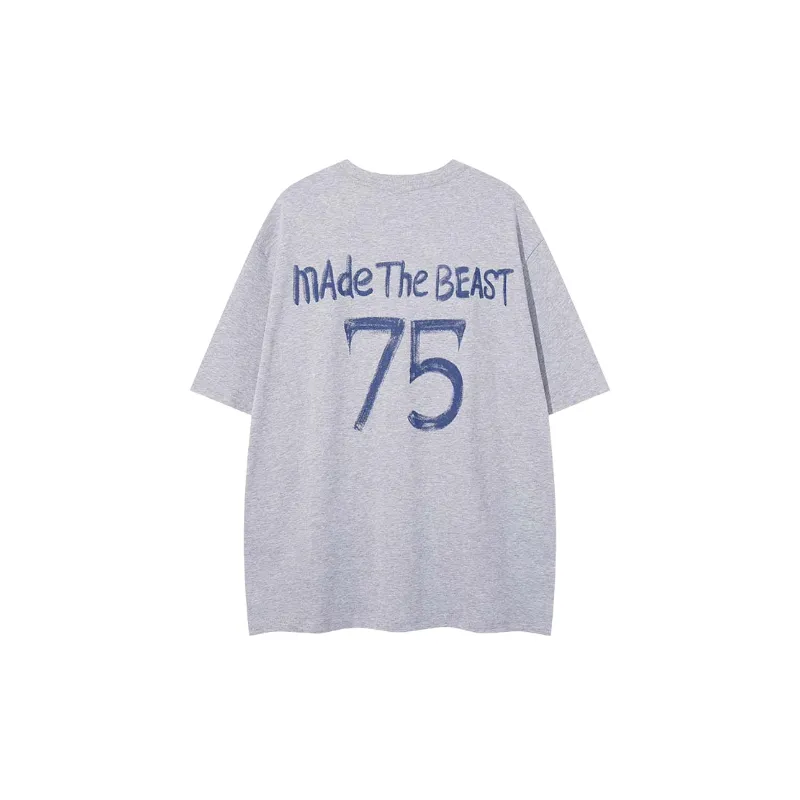 Casual Loose Cotton Blended Fabric T Shirt-5