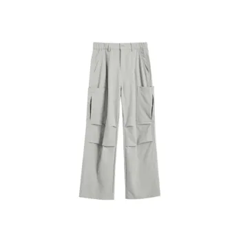 Loose Straight Leg Blended Synthetic Fabrics Cargo Pants