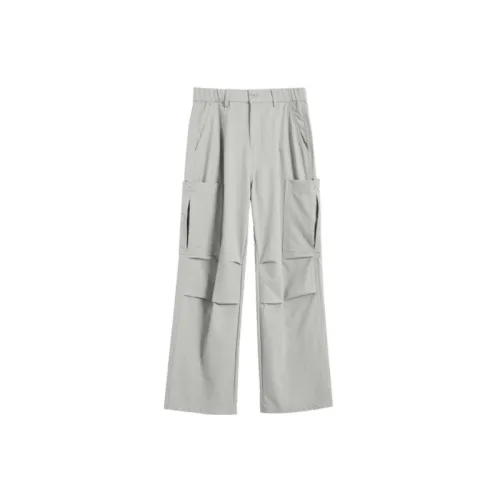 Loose Straight Leg Blended Synthetic Fabrics Cargo Pants