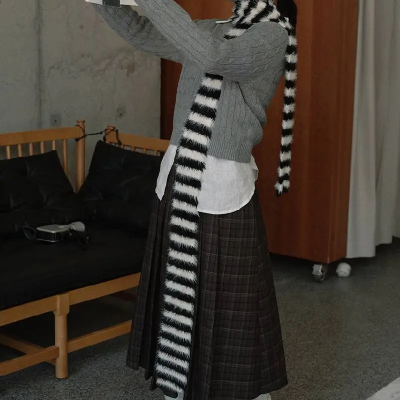 Casual Retro Knit Scarf-2