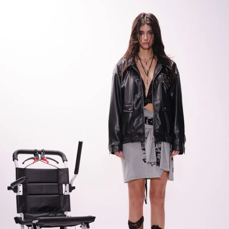 Trendy Fashionable PU Leather Jacket-2
