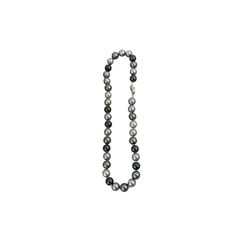 Artificial Tahitian Black Pearl Necklace-0