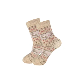 Casual Warm Polyester Cotton Mid Calf Sock