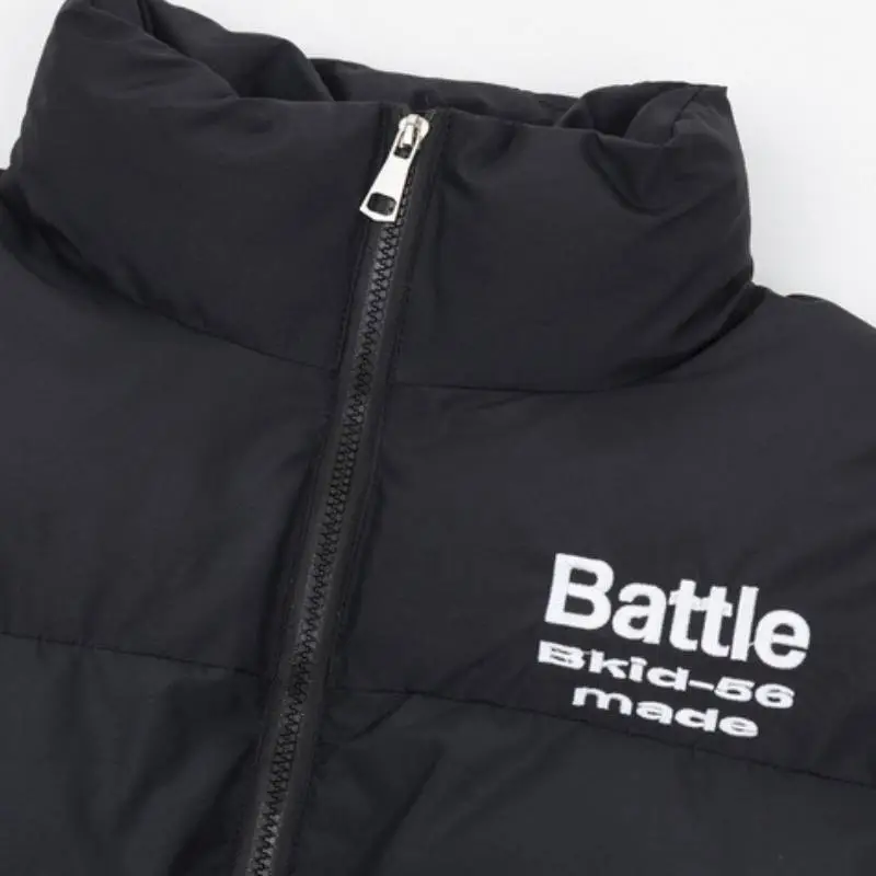 Basics Plain Blended Synthetic Fabrics Quilted Jacket-10