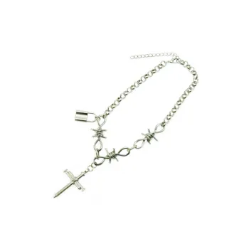 Cross Lock Pendant Necklace
