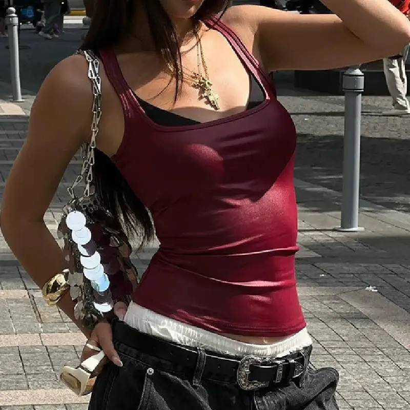 Sexy Plain Vest Women-5