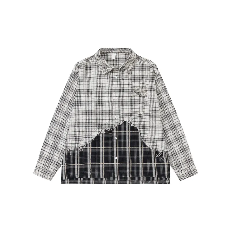 Retro Plaid Long Sleeve Shirt