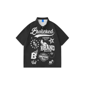 Retro Letter Print Shirt