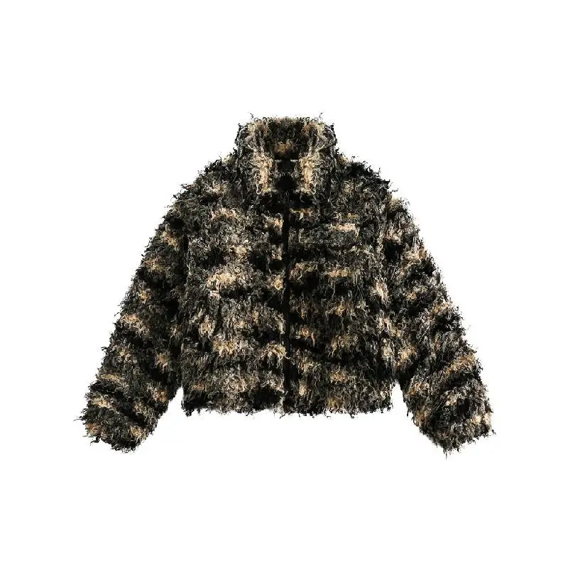 Elegant Contrast Color Quilted Jacket Women