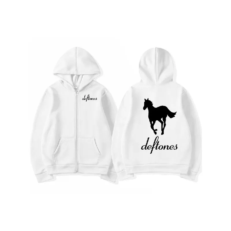 Casual Printed Zipper Polyester Sweatshirt-0