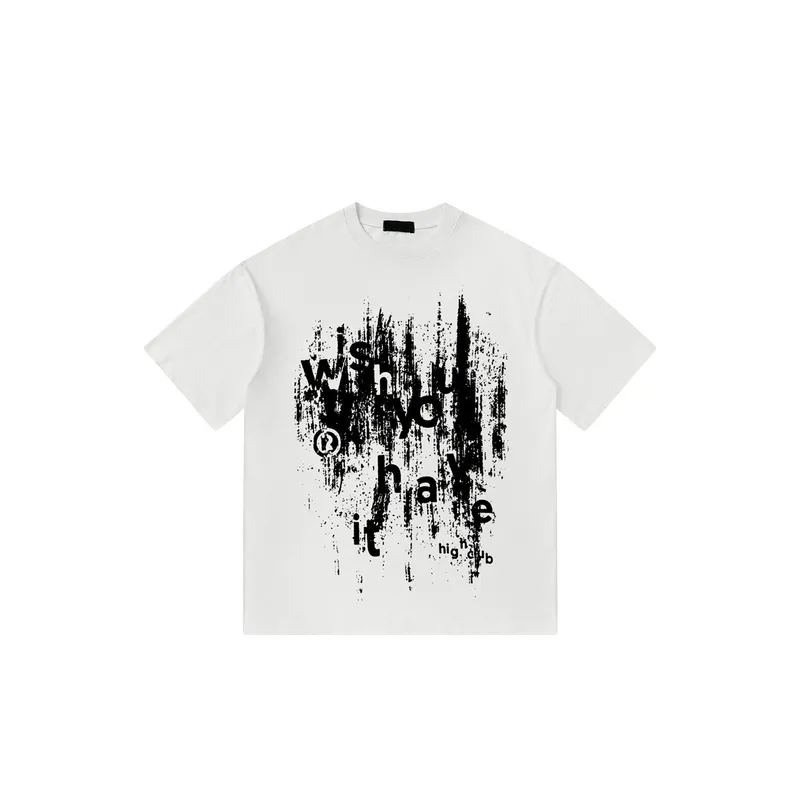 Ink Splashed Cotton T Shirt-12