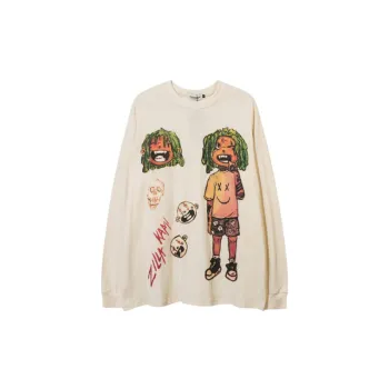 Fun Cartoon Anime Printing Long Sleeved T Shirt