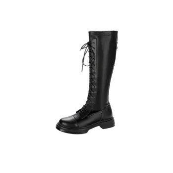 Retro Embroidery Knee High Boots