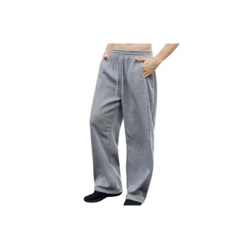 Sporty Plain Blended Synthetic Fabrics Casual Pants Unisex