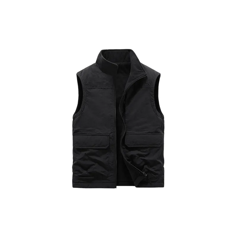 Casual Warming Cotton Blended Fabric Vest-1