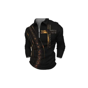 Street Zipper Mesh Fabric Polo