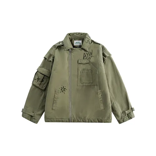 Retro Washed Short Workwear Cotton Coat