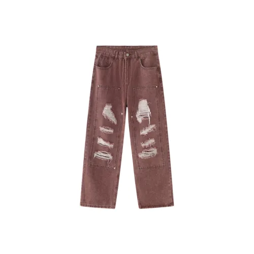 Retro Fashionable Washed Jeans