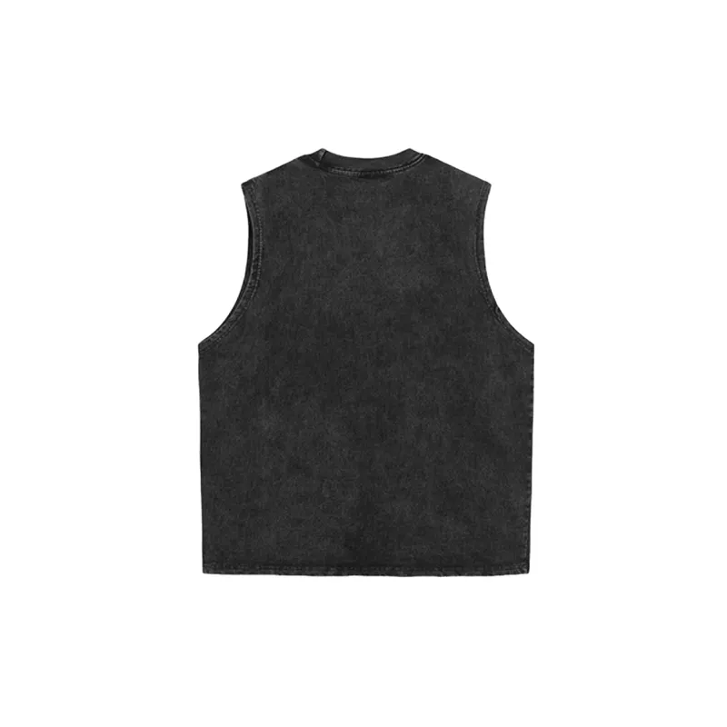 Loose Casual 100% Cotton Vest-1