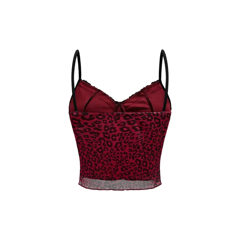 Funky Leopard Print Polyester Vest Women-5