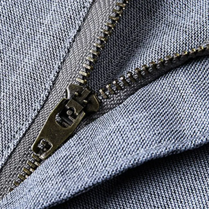 Casual Plain Cotton Blended Fabric Suit Trousers Unisex-9